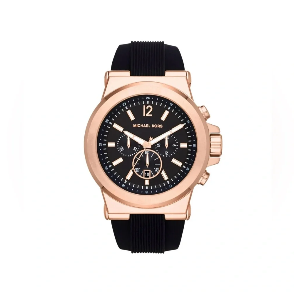 Michael Kors Dylan Men's Watch Style MK8184 Rose Gold & Black